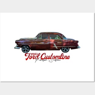 1953 Ford Customline Fordor Sedan Posters and Art